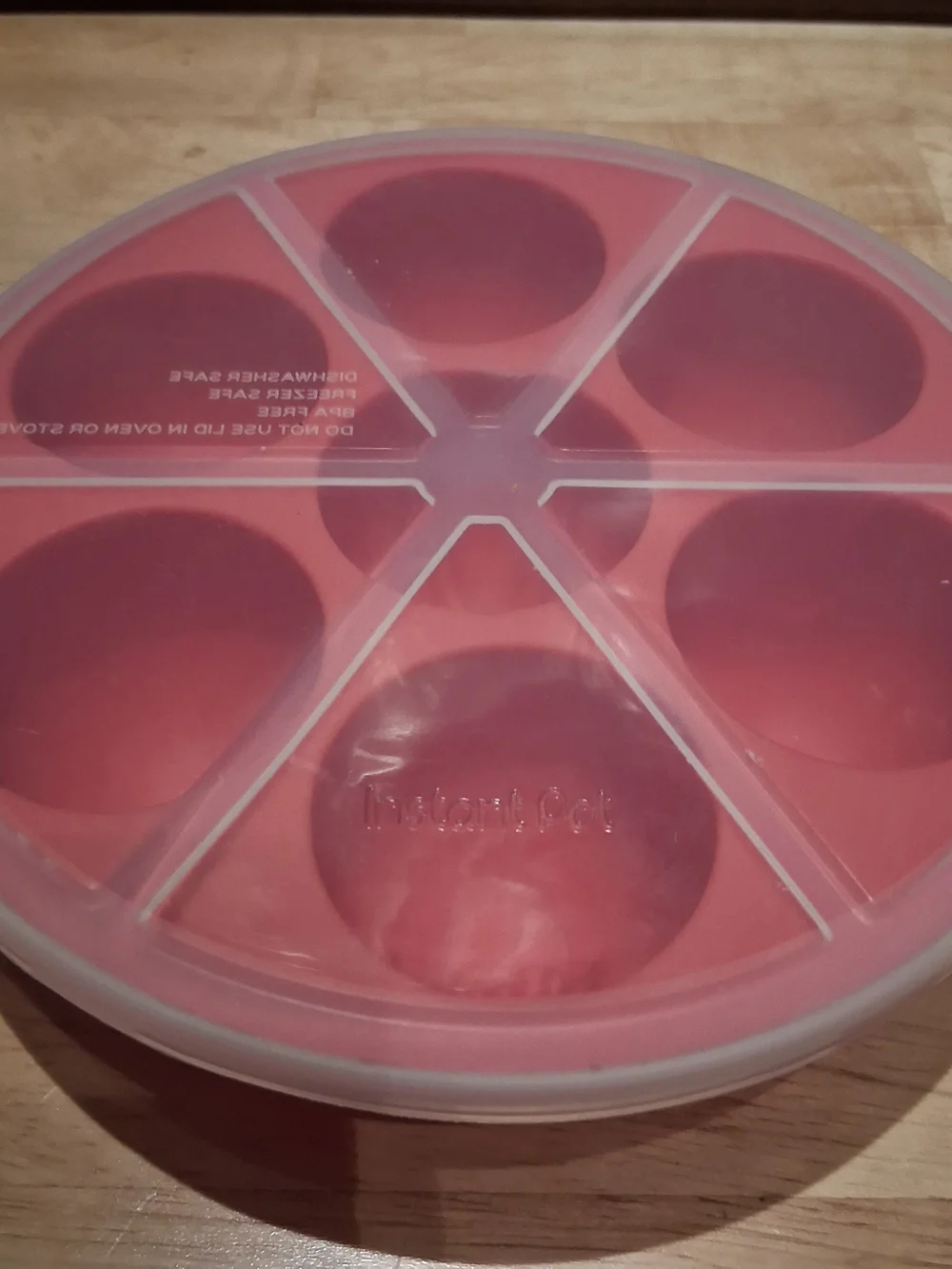 Instant Pot Egg Bites Silicone 6-Cavity Baking & Freezer Mold with Snap-On Lid